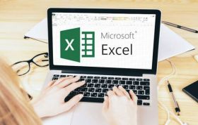 Woman working in Microsoft Excel 2019, learning how to effectively operate and use Excel spreadsheet software in the course.